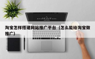 宿迁淘宝怎样搭建网站推广平台（怎么能给淘宝做推广）